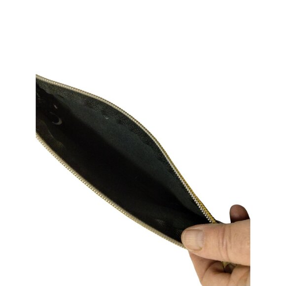 Sephora Make Up Bag Cosmetic Bag Black Shiny Geometric - Picture 3 of 4